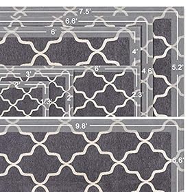 Asrug Moroccan Trellis Non-Slip Area Rug for Living Room Modern Design Carpet Mat for Entry, Patio, High Traffic Areas… 61Cn y0NAgL