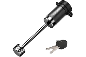 META Hardware Trailer Coupler Lock 1/4" Dia, Trailer Tongue Lock with 3-1/2 Inch Span Fits Latch-Type Coupler, Solid Coupler Lock with Keys for Towing Boat Truck RV Car Trailer (1Pack)