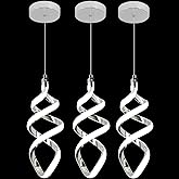 EIDISUNY 3 Packs Pendant Light, 15W Spiral Led Pendant Light, 4500K Modern Pendant Lights Kitchen Island, Adjustable Height P