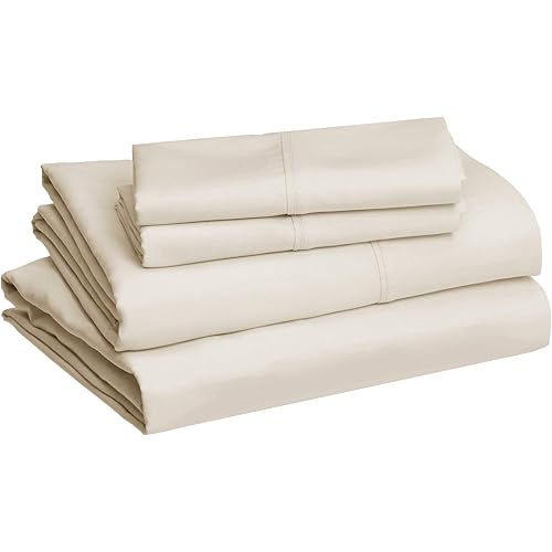 Amazon Basics Microfiber Sheet Set, California King, Beige