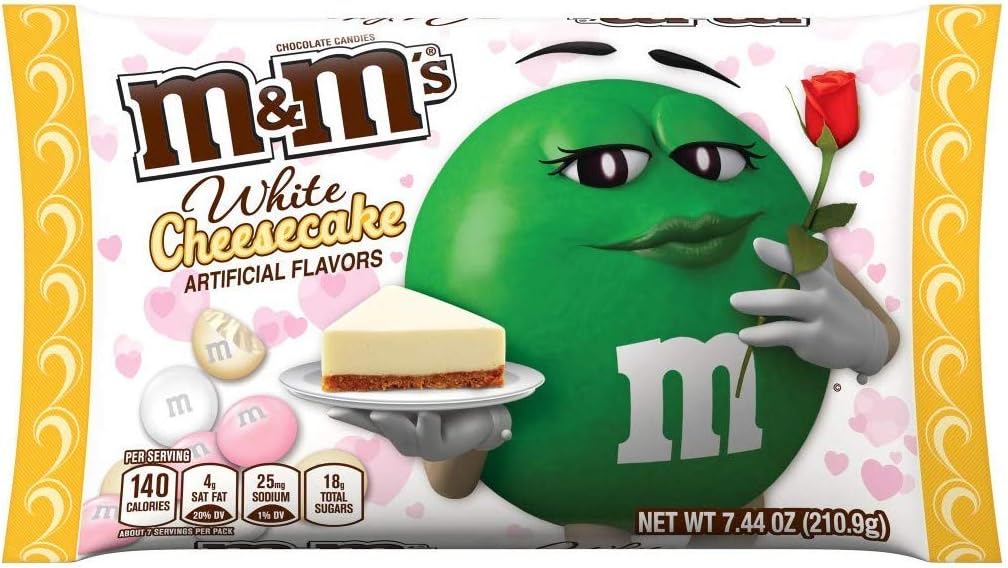 White Cheesecake M&M's - 7.44 Oz Valentine's Day Holiday Edition Bag - American M&Ms - PACK OF 2