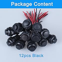 DMWD 12-Pack 12mm Momentary Push Button Switch AC