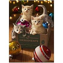 Tree-Free Greetings Weihnachtskarten – 12 Stück, 100% Recycelt – Mit Katzenmotiv „Cat Nap Santa“