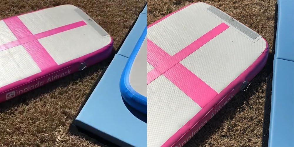 Sinolodo 10ft/13ft/16ft/20ft/23ft/26ft Inflatable Gymnastics Air Track Tumbling Mat 4/8 inches Thickness Airtrack Mats for Home Use/Training/Cheerleading/Yoga/Water with Pump : Sports & Outdoors