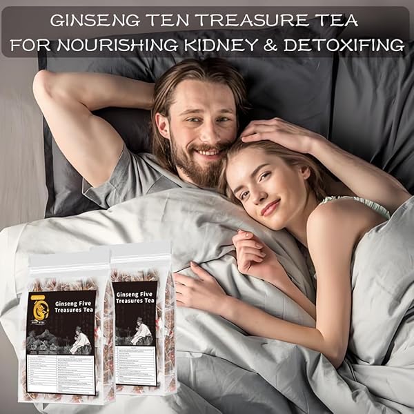 KIDNEY TEA FORMULA GINSENG FIVE TREASURE TEA – NATURAL CHINESE TRADITIONAL HERBAL GINSENG SIX TREASURES KIDNEY TEABAG FOR MEN WOMEN (1PACK(30BAGS))