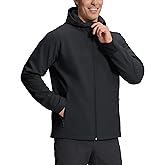 Pioneer Camp Men's Lightweight Softshell Waterproof Jacket Hooded Fleece Lined Windbreaker Rain Shell Jackets Hiking Outdoor