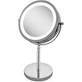 Kosmetikspiegel Schminkspiegel LED beleuchteter Wandspiegel mit Wandarm