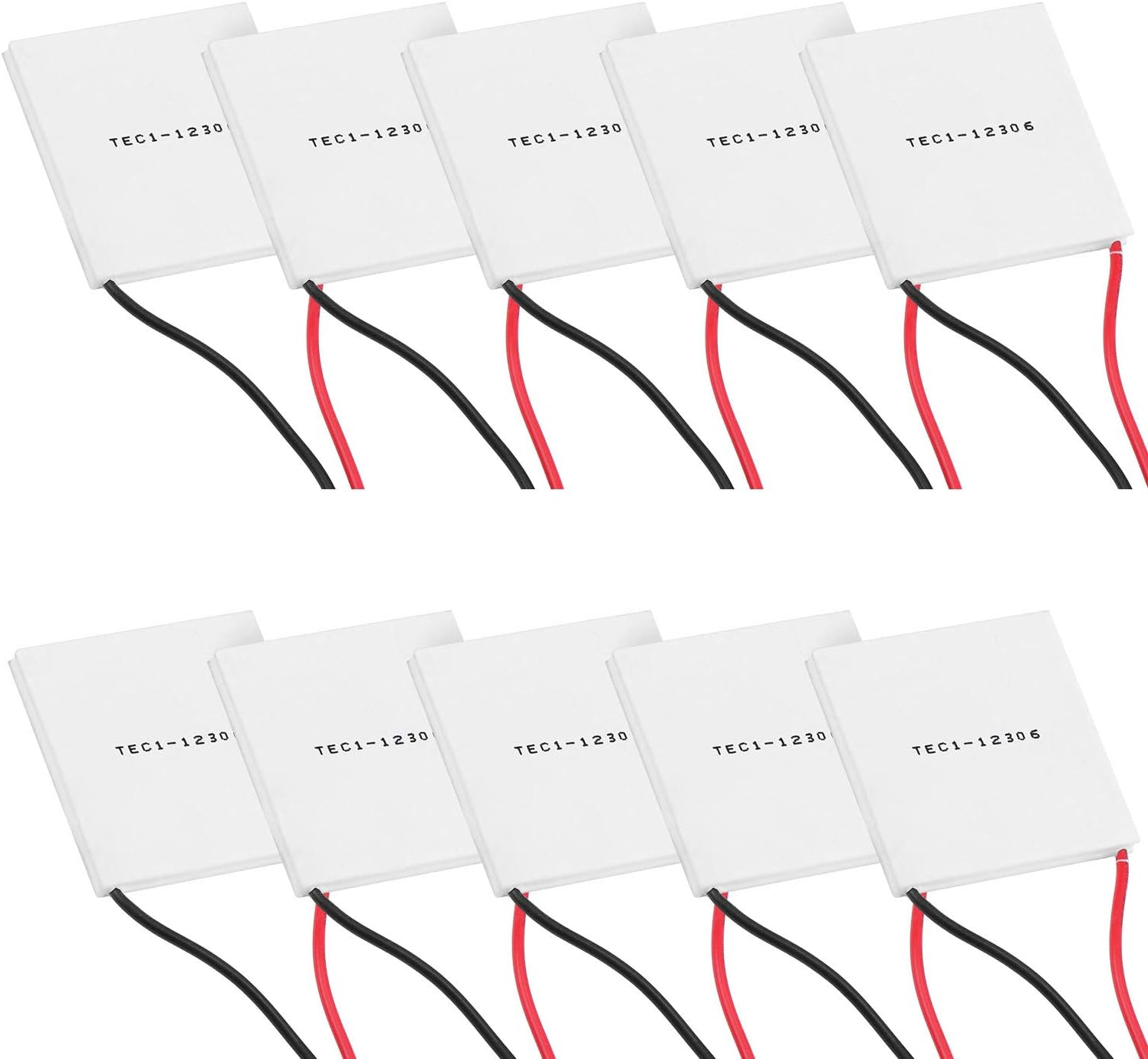 WiMas 10PCS Termoelectrico Peltier Enfriador, TEC1-12706 Peltier, disipador refrigerador, 12V 60W 5.8A