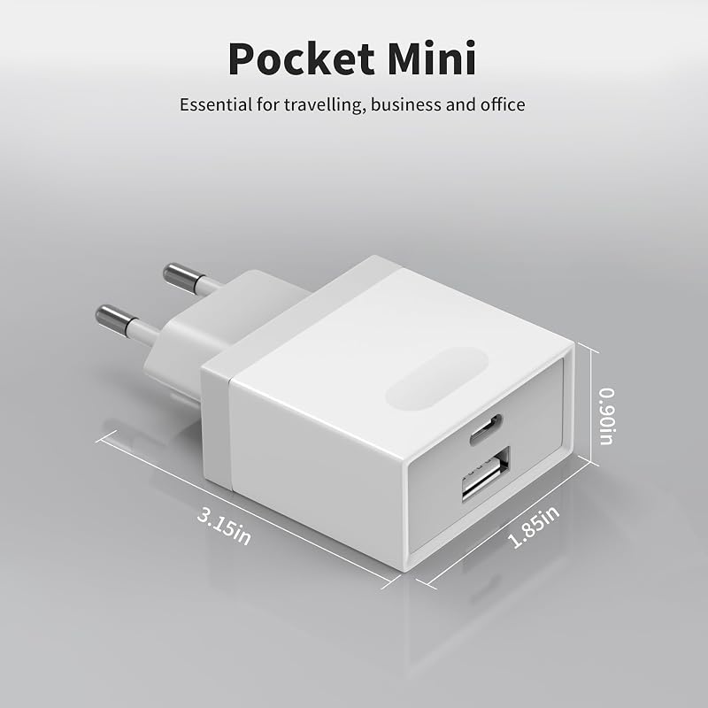 USB C Ladegerät, USBC Adapter Netzteil 20W for iPhone 16 15 14 13 12 11 Pro Max SE XS XR 8 Plus, Galaxy S23/S22/S21, Netzstecker USB Stecker Mehrfach Charger Handy Ladestecker Wufuera — Foto 5 von 7