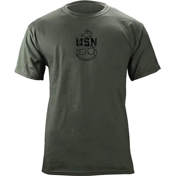 Vintage Navy Goat Locker Chief CPO White on Black Veteran T