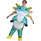 Adult Inflatable Axolotl Costume – Funny Christmas Gift for Adults, Blow Up Ride On Outfit for Party & Cosplay