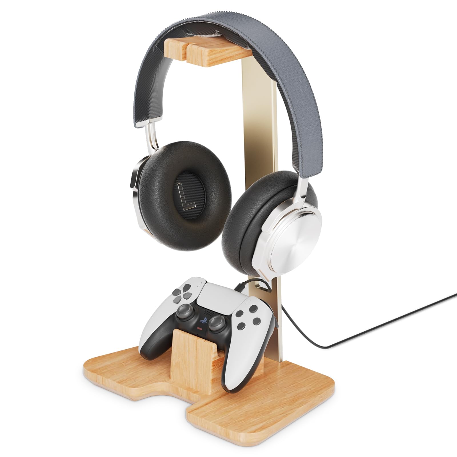 CUIWHRL Controller and Headphone Stand for Desk Gaming Desk Accessories Controller and Headphone Holder Headset Holder Headset Stand