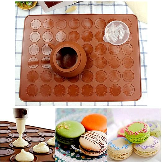 Macaron - Juego de moldes para hornear macaron de silicona ...