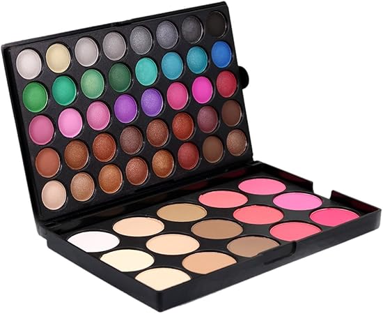Amazon メイクアップ プロ 舞台メイク 化粧師 アイシャドー ブラッシャー パレット 55色組み Kesoto アイシャドウ 通販
