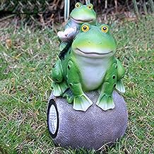 lampara De Fibra De Vidrio Rana De Piedra De Jardín2