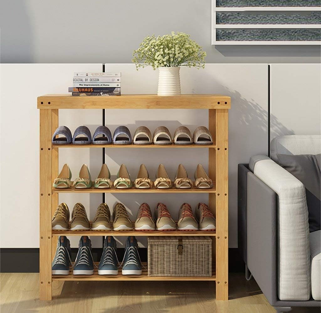 Natural Bamboo Shoe Simple Multilayer