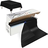 tujol Black Disposable Plastic Table Cloth Roll 54" X 100', Plastic Table Cover with Cutter Box, Cut to Size Disposable Tablecloth for Parties