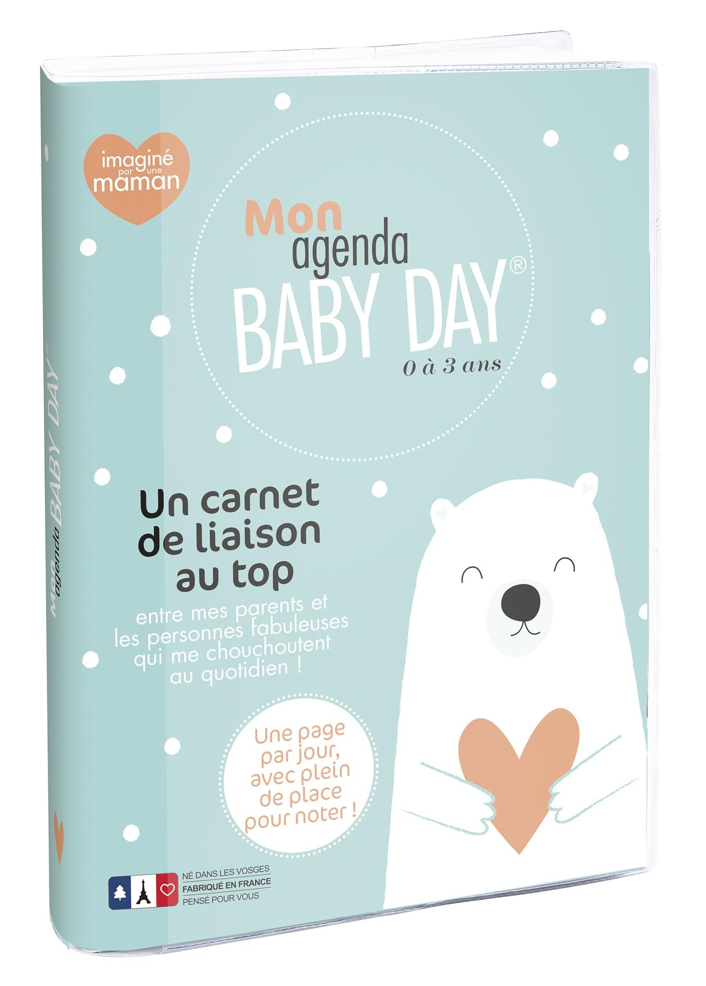 Exacompta 21101AMZE Baby Day Diary for Ages 0 to 3 Years, with a Link Between Parents and Infants or Nursery, A5 Size - September 2019 September 2020 [French Language]