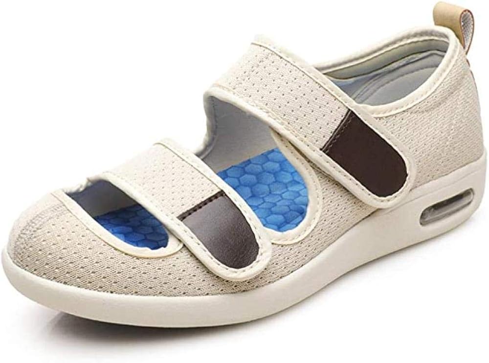 DYWLQ Sandales orthopédiques pour femmes pour hommes, baskets pour personnes âgées ajustables en