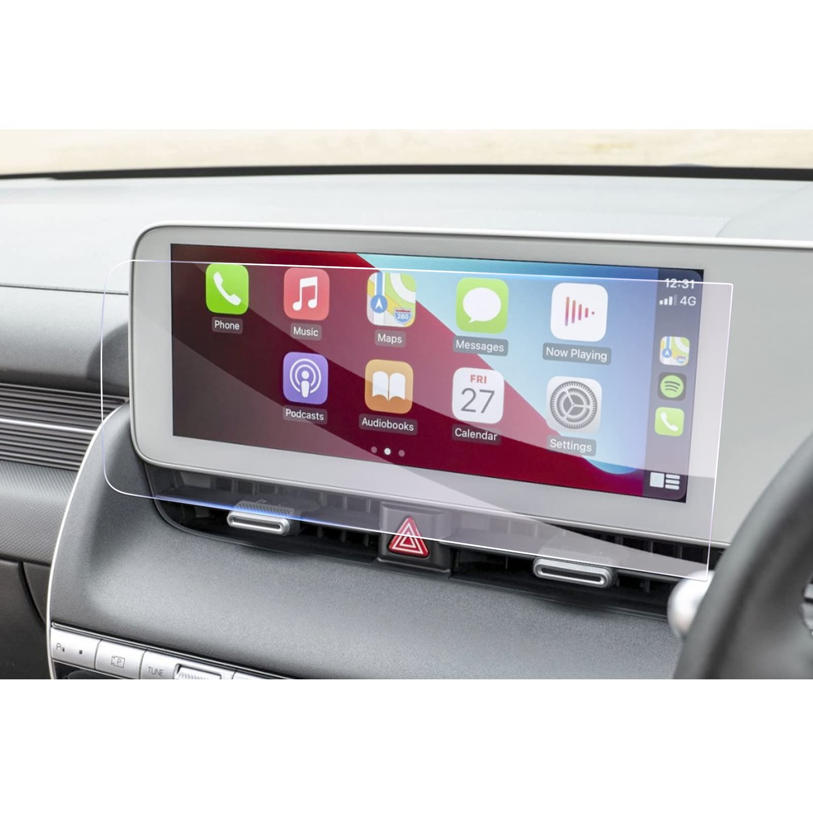 GAFAT [UK RHD] Compatible with Hyundai Ioniq 5 2021-2023 2024 Screen Protector for 12 Inch Navigation, Ioniq 5 Tempered Glass Screen Protector, 9H Anti-Scratch