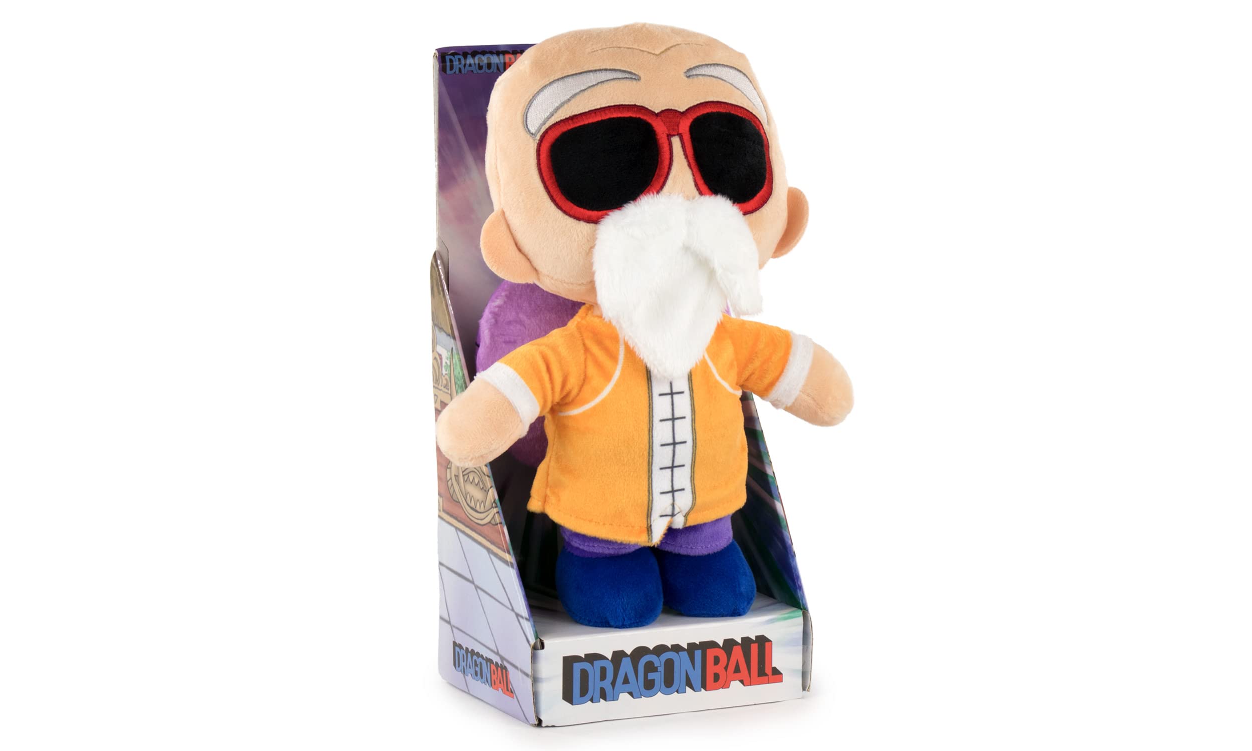 Soft Toy of the Characters of Dragon Ball 28cm, 11'02" - Goku, Master Roshi, Krillin, Puar - Super Soft Quality (28cm with Display, Master Roshi)