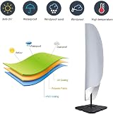 OKPOW Cantilever Parasol Cover Waterproof 280cm H 81cm Middle 30-45cm view 4