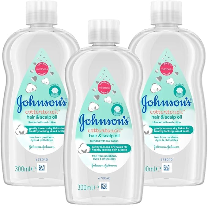 johnson's cotton touch hair and scalp oil