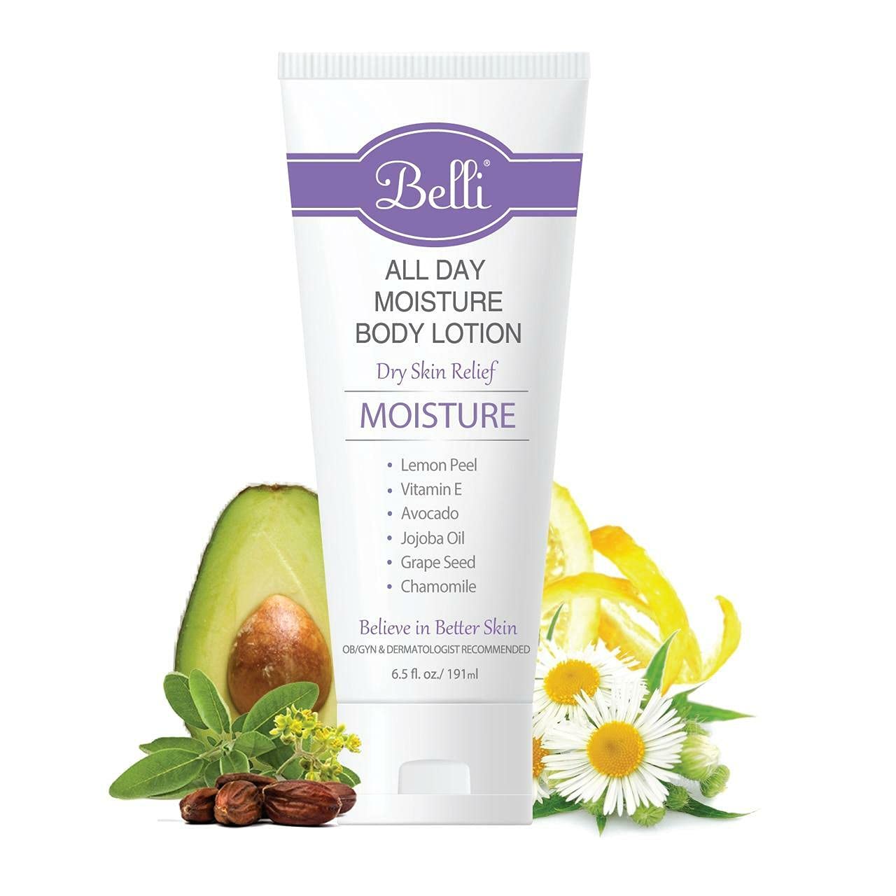 Photo 1 of Belli Skincare All Day Moisturizer Body Lotion for All Skin Type, Comforts Dry Skin, Long Lasting & Hydrating, Pregnancy Safe, Vegan based, Chemical Free, 6.5 Oz