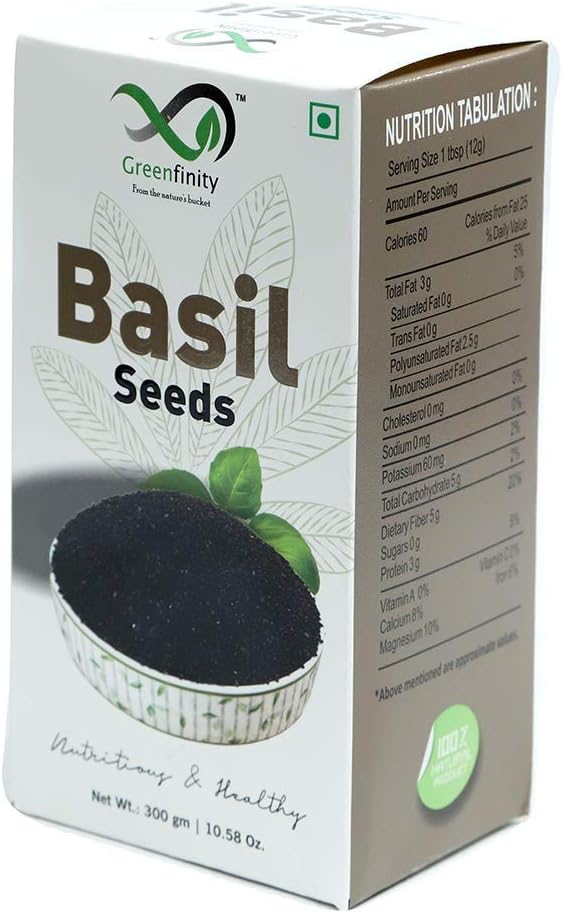 GreenFinityย High Fibre Sabja /Basil/ Tukmariya Seeds (300g)