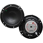 CERWIN-VEGA! XED650C 6.5" 300W 2-Way Car Audio Component Speakers 4&Omega; | Titanium Diaphragm Woofer, Neodymium Tweeter Magnet, 35W RMS/300W Max, Foam Surround, Grille Included