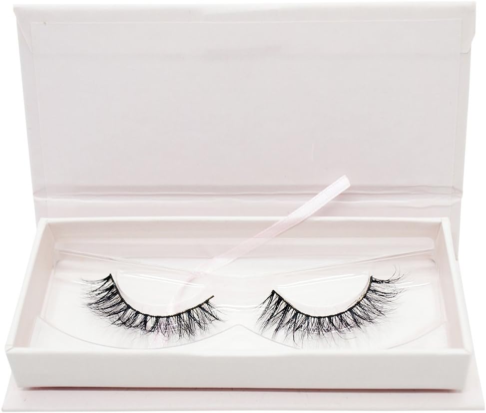 3D Mink False Eyelashes Natural Look False Lashes 100% Hand Made Fake Eyelashes Stirp Reusable Siberian Fur Eyelashes Dramatic Fake Lashes, 1 Pair