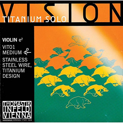 ThomastikVision Titanium Solo 4/4 Violin E String - Medium - Titanium Coated Stainless Steel Core