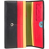 VISCONTI Happy Rainbow Collection Phoebe Leather Purse RFID HR80 (Black)