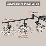 Dehobo Adjustable Spot Light Fittings E14 Black Ceiling 6 Way Kit view 2