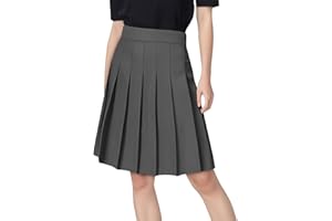 JOAU Womens Pleated Tennis Skirts High Waisted A-line Knee Length Skirt School Uniform Athletic Golf Skirts with Shorts