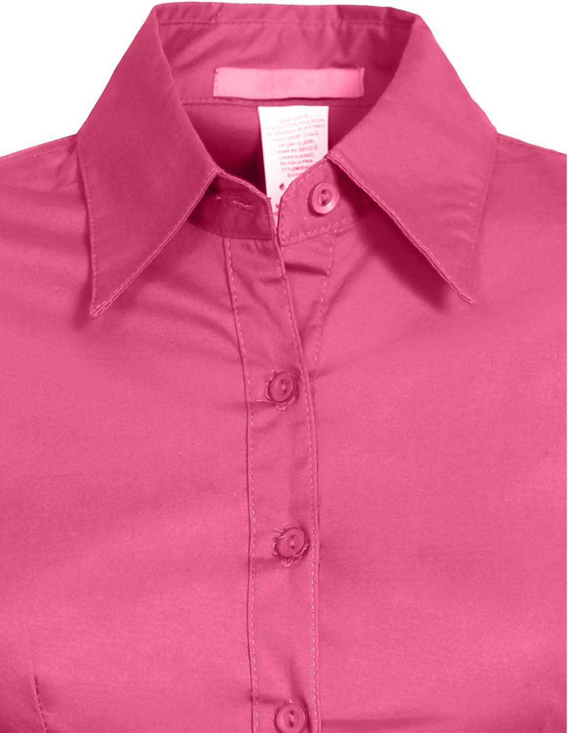 J. LOVNY Girl's Basic Casual Long Sleeve Roll Up Button Down Blouse Shirts: Clothing