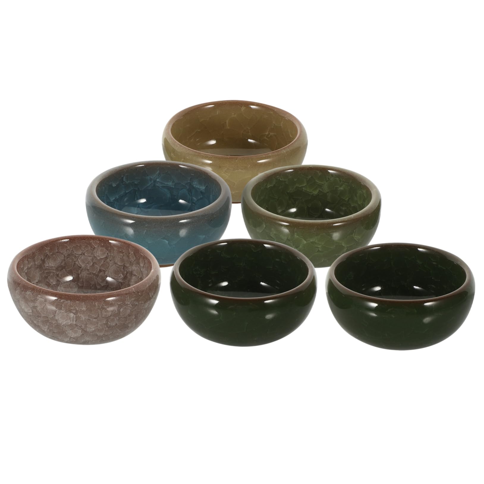 6Pcs Ceramic Essential Oil Blending Bowls for Spa Massage and Home Use - Elegant Design Stable Base Easy to Clean