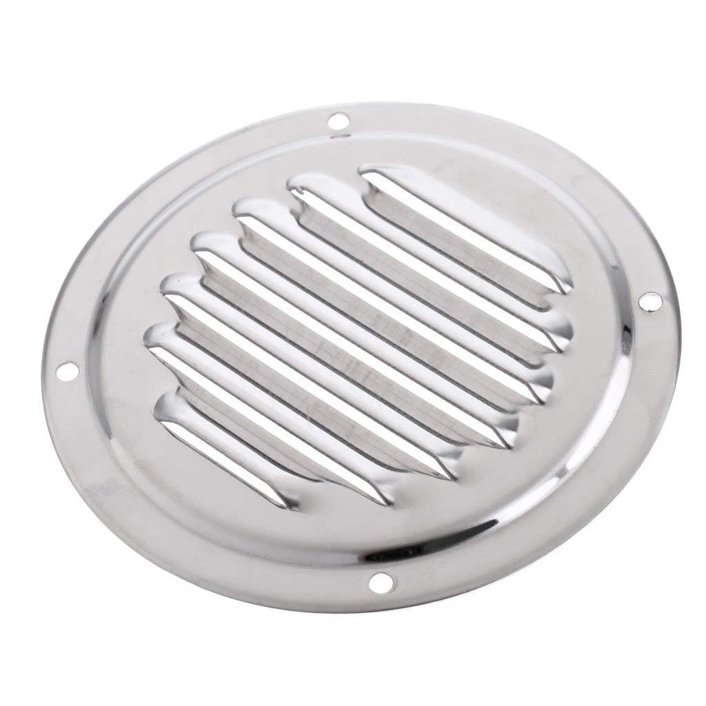 shangmu 2 Pieces Stainless Steel Round Louvered Vent Marine Boat Vent