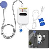 NOLITOY Electric Tankless Water Heater AC110 3300W | Anti Scald Instant Hot Water System for Kitchen Washin Bathroom &mdash; Compact Point of Use Heater with LCD Display