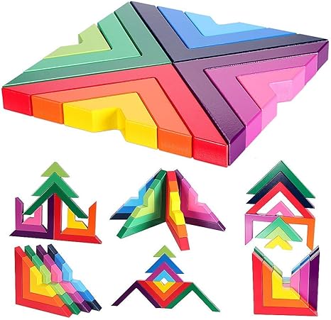 creative rainbow blocks
