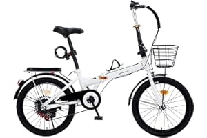 20/22 Inch Foldable Bicycle, Folding Bike 7 Speed Foldable Bicycle for Adults City and Camping 20in