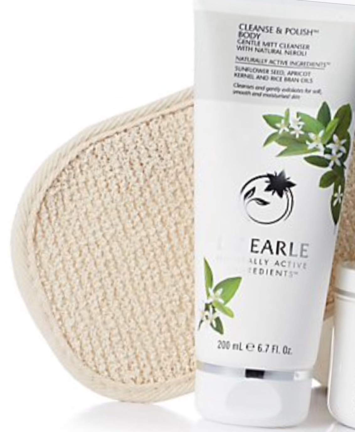 LIZ EARLE CLEANSE AND POLISH BODY NEROLI GENTLE MITT CLEANSER WITH NATURAL NEROLI + mitt