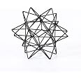 YiLifebes Decoración de mesa de metal, escultura geométrica de metal 3D, escultura abstracta para decoración del hogar, decor