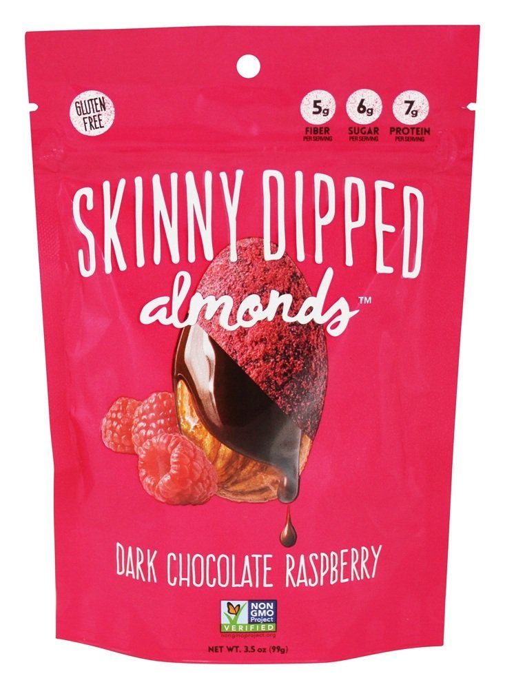 Skinny Dipped Almonds, Dark Chocolate Almonds Raspberry, 1