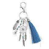 ACTLATI Boho Dreamcatcher Keyring Charm Tassel