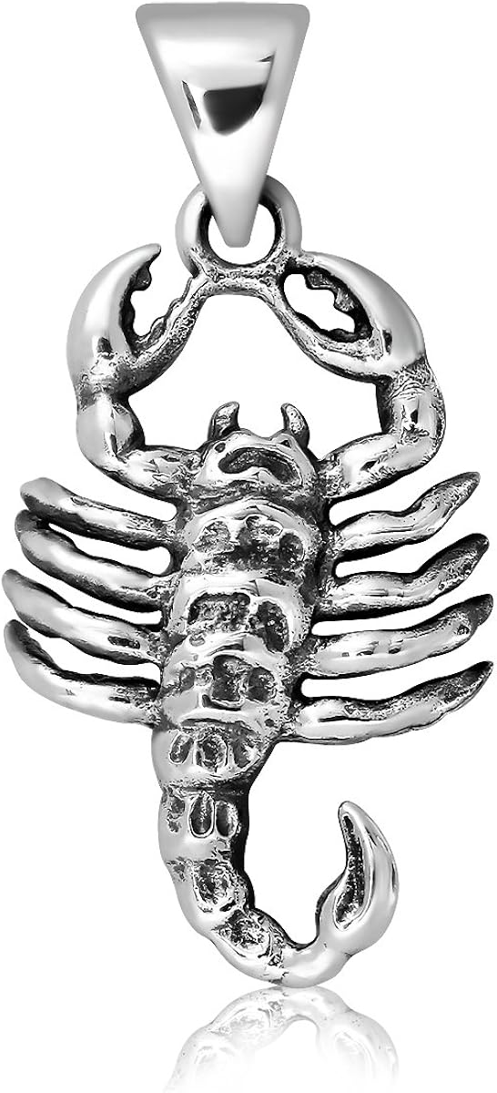 .925 Sterling Silver SCORPION CHARM Scorpio Zodiac Astrology PENDANT