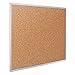 Quartet Cork Board, Bulletin Board, 6' x 4' Corkboard, Aluminum Frame, Silver (2307)