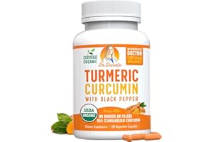 DOCTOR DANIELLE Organic Turmeric Curcumin with Black Pepper Extract 2000mg - High Absorption Ultra Potent Supplement - 95% Curcuminoids - Vegan, Non GMO - 120 Capsules