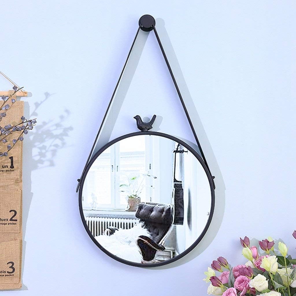 MJY Mesa creativa Espejo de pared Multifunción Hierro Soporte de pared