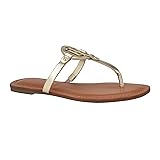 Tommy Hilfiger Women's Litzy Sandal, Gold 710, 6